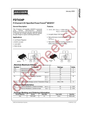 FDT434P datasheet  